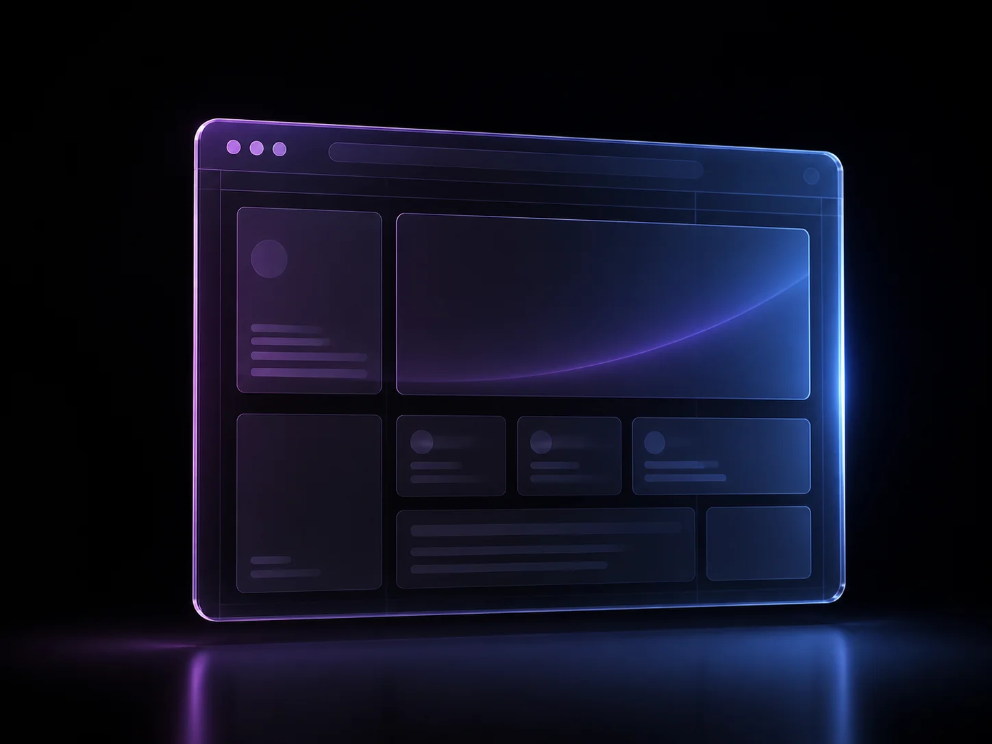 A glass website interface concept